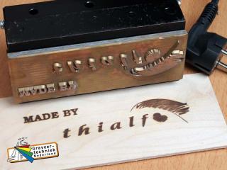 Brandstempel 150x50mm voorbeeld Thialf